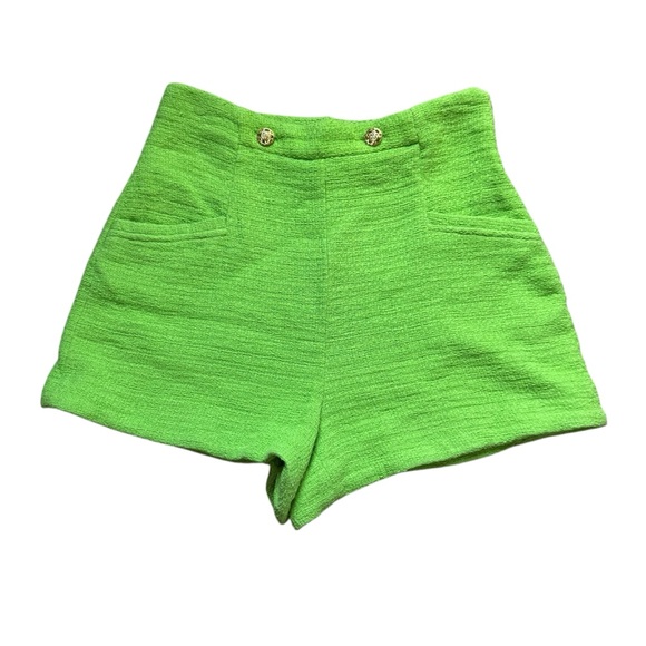 Zara Lime Sailor Shorts - Picture 4 of 11